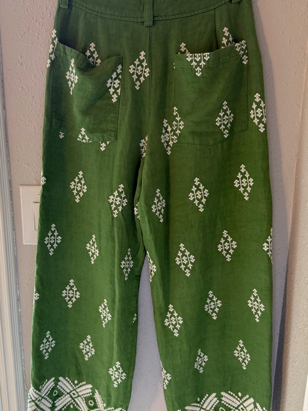 Haute Hippie Green Wide Leg Printed Pants - Picture 6 of 10